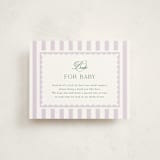 "Resort" - Baby Shower Insert Cards in Lilac by Kelly Schmidt - Front