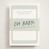 "Bring diapers" - Baby Shower Insert Cards in Mint by Lea Delaveris - With Bellyband