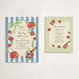 "Petit Pomodoro" - Baby Shower Insert Cards in Lime by Jackie Crawford - With Invitation