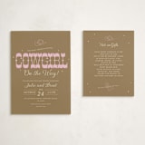 "Cowgirl on the Way!" - Baby Shower Insert Cards in Cocoa by Maggie Daugherty - With Invitation