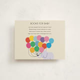 "Elephant Parade" - Baby Shower Insert Cards in Cream by Harriet Richter - Front