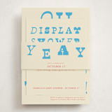 "Oh Baby It's Time" - Baby Shower Insert Cards in Blueberry by Kartika Paramita - With Bellyband