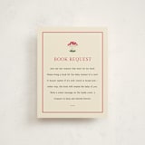 "Little Mushroom" - Baby Shower Insert Cards in Berry by Ilene Guy - Front