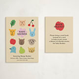 "Park Slope" - Baby Shower Insert Cards in Rainbow by Studio Suku - With Invitation