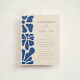 "Modern Bloom" - Baby Shower Insert Cards in Cobalt by Joyce Pinheiro - Front