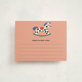 "Rocking Baby Shower" - Baby Shower Insert Cards in Peach by Harriet Richter - Front