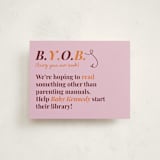 "Increasingly Uncomfortable Pregnant Person" - Baby Shower Insert Cards in Pomegranate by Madison Kic - Front