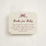 "Bow Corners" - Baby Shower Insert Cards in Rosewood by Cass Loh - Front