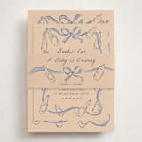 "Bottles and Brews" - Baby Shower Insert Cards in Periwinkle by Jamie Alexander - With Bellyband