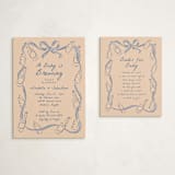 "Bottles and Brews" - Baby Shower Insert Cards in Periwinkle by Jamie Alexander - With Invitation