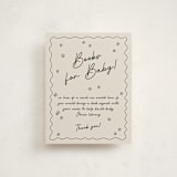 "Popcorn Baby" - Baby Shower Insert Cards in Licorice by Leish - Front