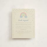 "Rainbow Sprinkles" - Baby Shower Insert Cards in Sweet Mint by Ilene Guy - Front