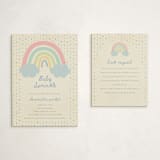"Rainbow Sprinkles" - Baby Shower Insert Cards in Sweet Mint by Ilene Guy - With Invitation
