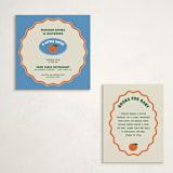 "little cutie sticker" - Baby Shower Insert Cards in Aqua by Studio Suku - With Invitation