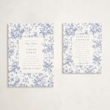 "Dreamy Toile" - Baby Shower Insert Cards in Blueberry by Teju Reval - With Invitation