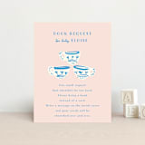 "China Tea Set" - Baby Shower Insert Cards in Blush by Ani Somi - Front