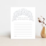 "Wild Roses" - Baby Shower Insert Cards in Powder Blue by Kristen Smith - Front