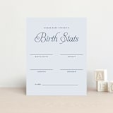 "Modernne" - Baby Shower Insert Cards in Powder by Carolyn MacLaren - Front
