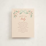 "Little Sugar Plum" - Baby Shower Insert Cards in Cream by Jennifer Wick - Front