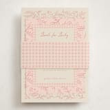 "Woodland" - Baby Shower Insert Cards in Rose by Erin German - With Bellyband