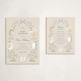 "Hey, diddle diddle" - Baby Shower Insert Cards in Forget-me-not by Jamie Alexander - With Invitation