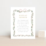 "Ribbonly Frame" - Baby Shower Insert Cards in Butter by Itsy Belle Studio - Front