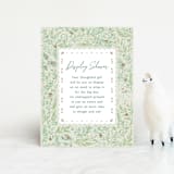 "Winter Cottage" - Baby Shower Insert Cards in Mint by Elly - Front