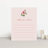 "Romantic Roses" - Baby Shower Insert Cards in Blush by Teju Reval - Front