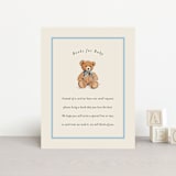 "Antique Teddy Bear" - Baby Shower Insert Cards in Frost by Becky Nimoy - Front