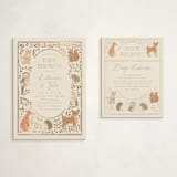 "Woodland storybook" - Baby Shower Insert Cards in Ecru by Creo Study - With Invitation
