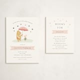 "Pooh and Piglet" - Baby Shower Insert Cards in Blush by Katherine Moynagh - With Invitation