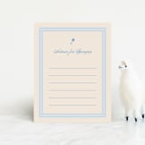"Classic Start" - Baby Shower Insert Cards in Powder Blue by Carolyn MacLaren - Front