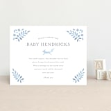 "Foxy Baby Shower" - Baby Shower Insert Cards in Denim by Hallie Fischer - Front