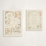 "Vintage woodland" - Baby Shower Insert Cards in Ginger by Creo Study - With Invitation