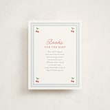 "Cherry Sweet Stripe" - Baby Shower Insert Cards in Sky by Leia Matt - Front