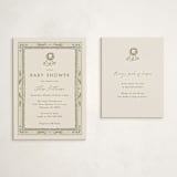 "Baby little toys" - Baby Shower Insert Cards in Seafoam by Lucrecia Caporale - With Invitation