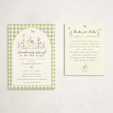 "Somebunny Special Storybook" - Baby Shower Insert Cards in Grass by Holton Art and Design - With Invitation