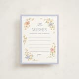 "Bitty Bouquet" - Baby Shower Insert Cards in Periwinkle by Paper Raven Co. - Front