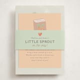 "Little Sprout" - Baby Shower Insert Cards in Grain by Itsy Belle Studio - With Bellyband