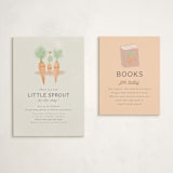 "Little Sprout" - Baby Shower Insert Cards in Grain by Itsy Belle Studio - With Invitation