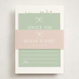"Sweet Child" - Baby Shower Insert Cards in Blush by Paper Raven Co. - With Bellyband