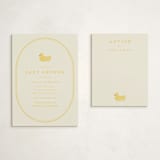 "Simple Duck" - Baby Shower Insert Cards in Banana by Brianne Larsen - With Invitation