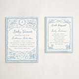 "Folk woodland" - Baby Shower Insert Cards in Sky by Creo Study - With Invitation