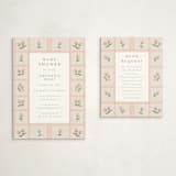 "Rose Quilt" - Baby Shower Insert Cards in Blush by Jennifer Holbrook - With Invitation