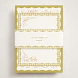 "Veggie Patch" - Baby Shower Insert Cards in Olive by Natalie Rae - With Bellyband