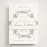 "French Style" - Baby Shower Insert Cards in Melon by frau brandt - With Bellyband