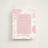 "Baby Toile" - Baby Shower Insert Cards in Blush by Teju Reval - Front