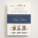 "woodland cars" - Baby Shower Insert Cards in Navy by Vivian Yiwing - With Bellyband