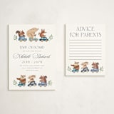 "woodland cars" - Baby Shower Insert Cards in Navy by Vivian Yiwing - With Invitation