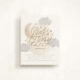 "Moon and stars" - Baby Shower Insert Cards in Latte by Creo Study - Front